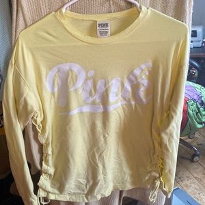 Size extra small, pale, yellow, Victoria’s Secret long sleeve shirts